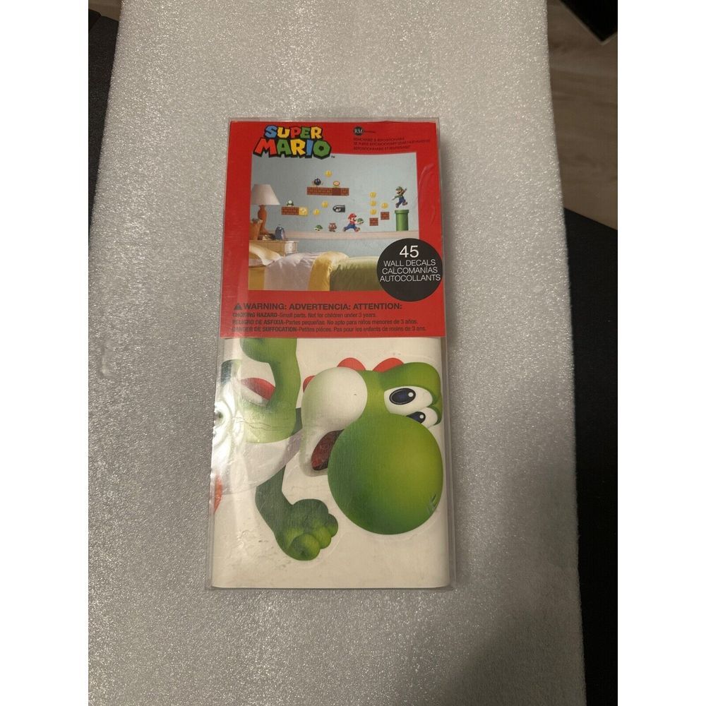 Nintendo SUPER MARIO WALL DECALS 45 Removable‎ & Repositional Stickers RoomMates